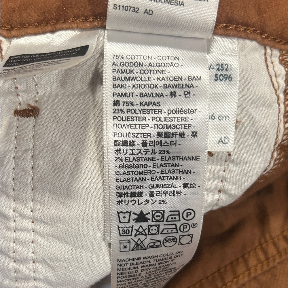 Levi’s Ribcage Straight Ankle Pants Brown High Rise W26 L27 - Picture 11 of 12